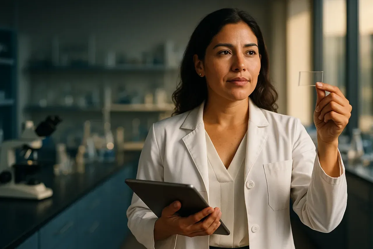 Research scientist in a Miami laboratory, an ideal candidate for the EB-2 NIW national interest visa